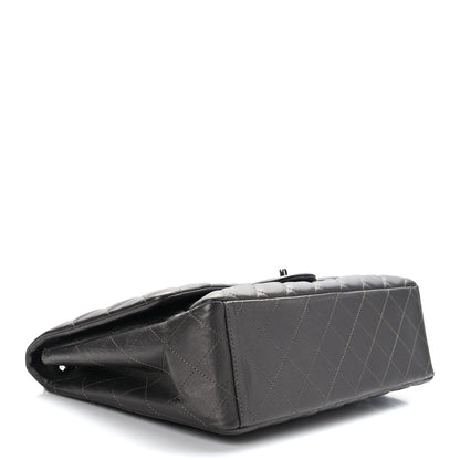 Chanel Metallic Lambskin Quilted Maxi Single Flap Grey 4 of 10