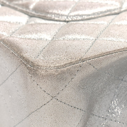 Chanel Iridescent Calfskin Quilted Medium Double Flap Silver 9 of 11