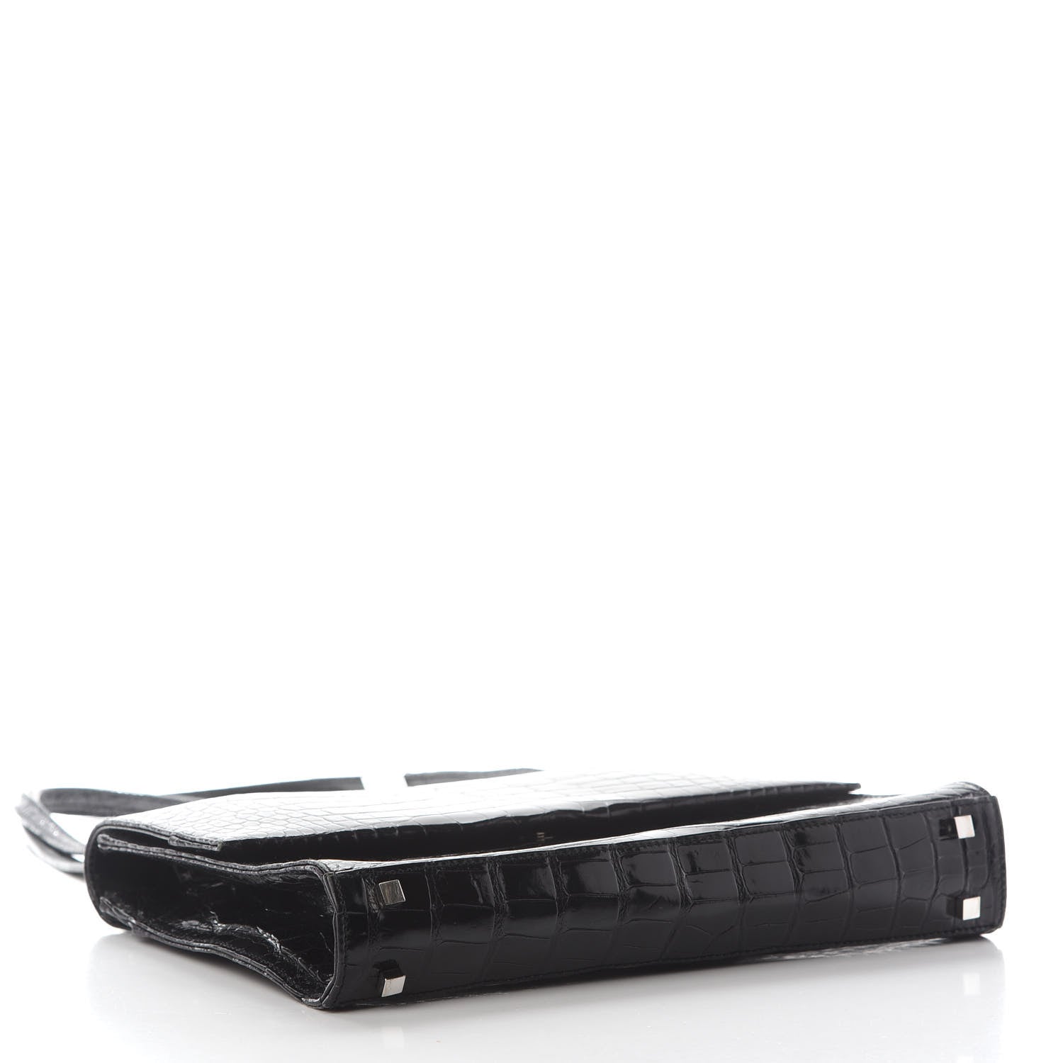 Gucci Alligator Shoulder Bag Black 3 of 10