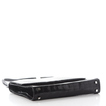 Gucci Alligator Shoulder Bag Black 3 of 10