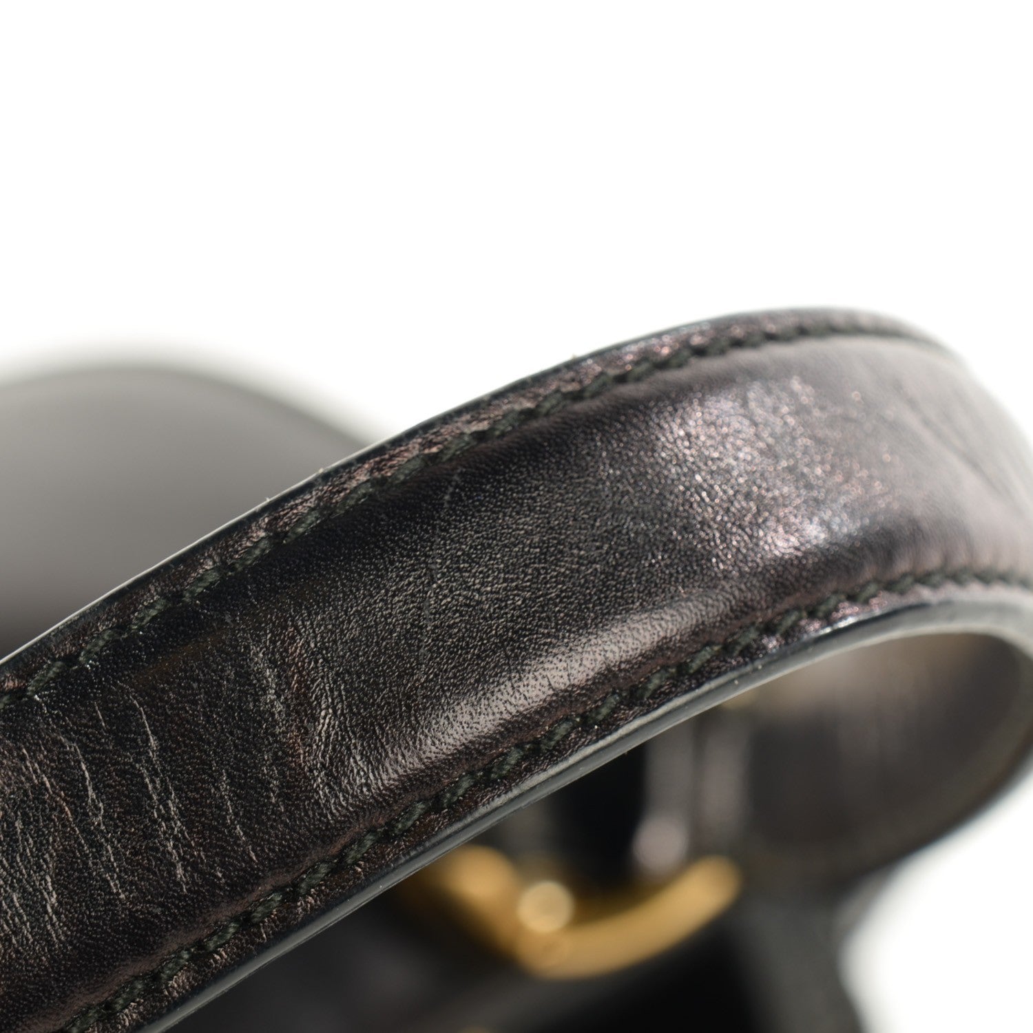Gucci Velvet Diamante Leather Lady Stirrup Top Handle Bag Black 2 of 11