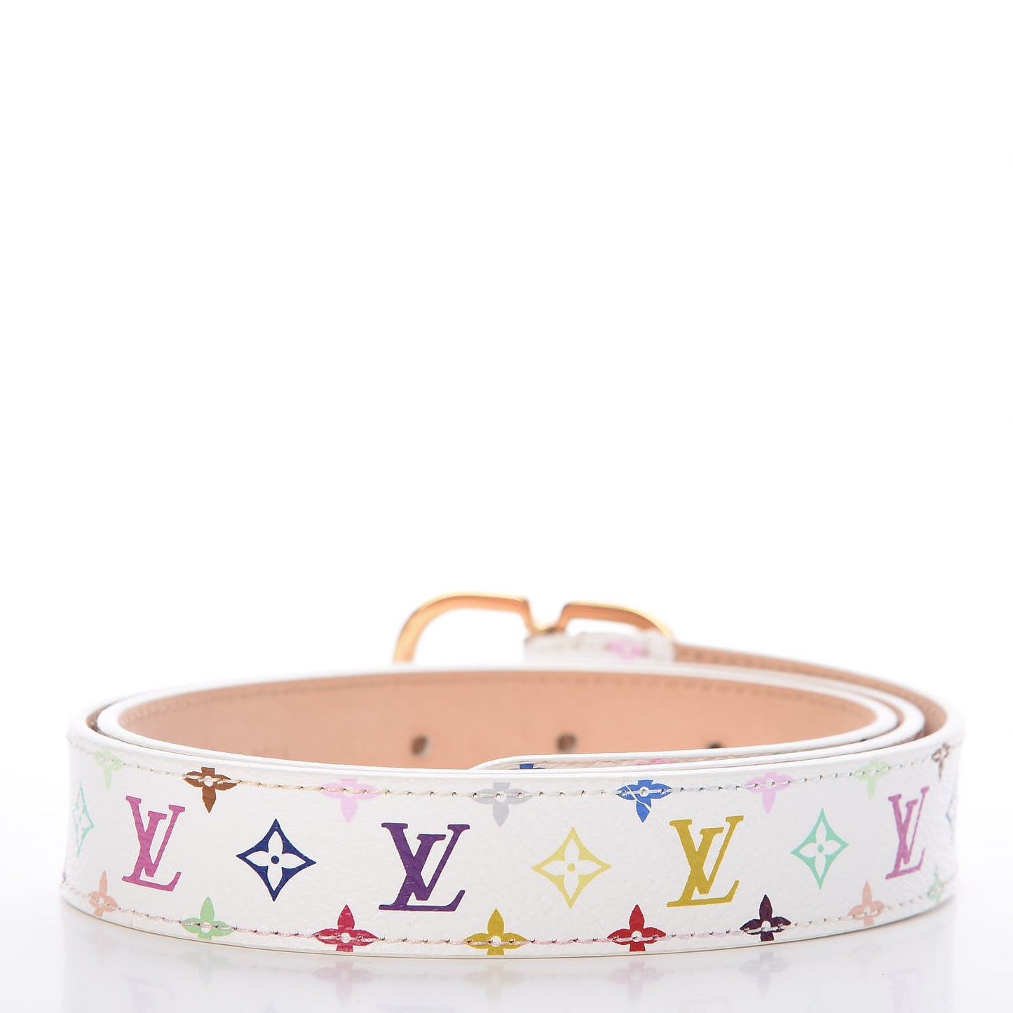 Monogram Multicolor 30mm Belt 80 32 White