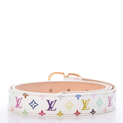 Louis Vuitton Monogram Multicolor 30mm Belt 80 32 White 3 of 8