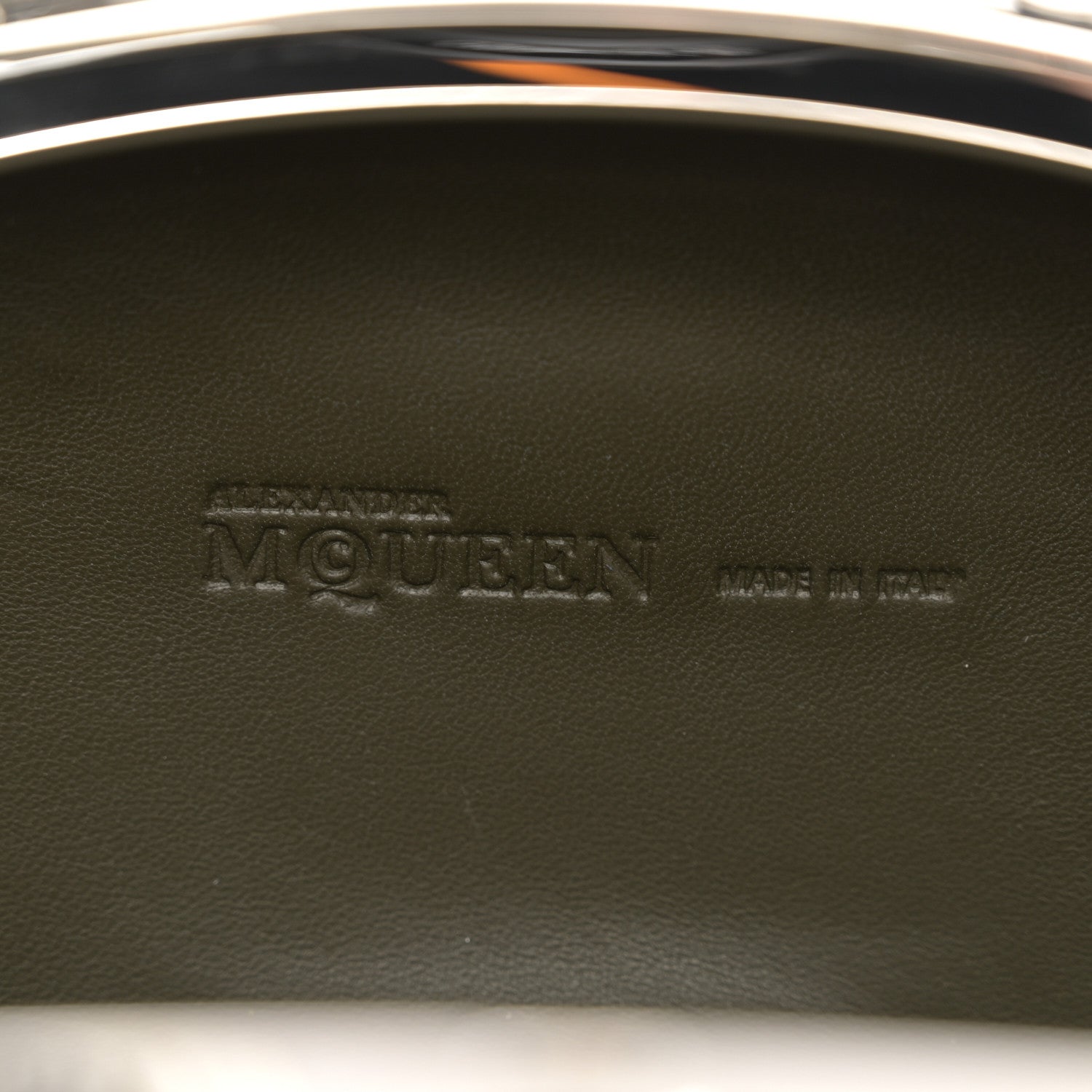 Alexander McQueen Nappa Harness Skull Knuckle Oval Box Clutch Black 6 of 13