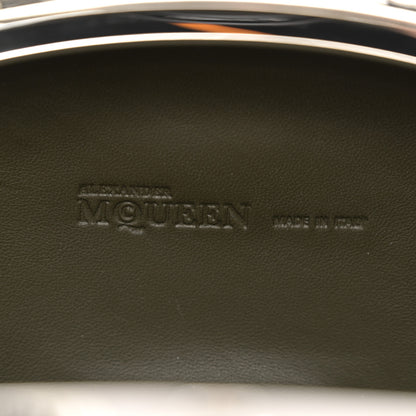 Alexander McQueen Nappa Harness Skull Knuckle Oval Box Clutch Black 6 of 13
