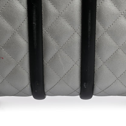 Chanel Metallic Caviar Quilted Coco Case Trolley Silver 13 of 13