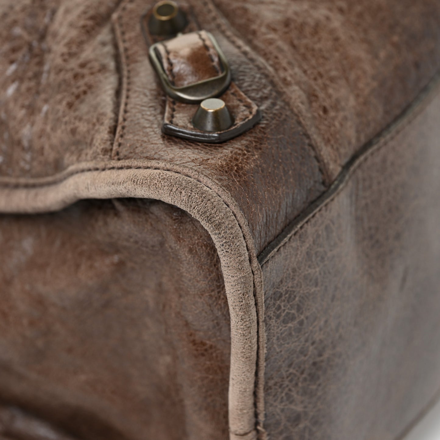 Chevre Classic Hardware City Olive Brown