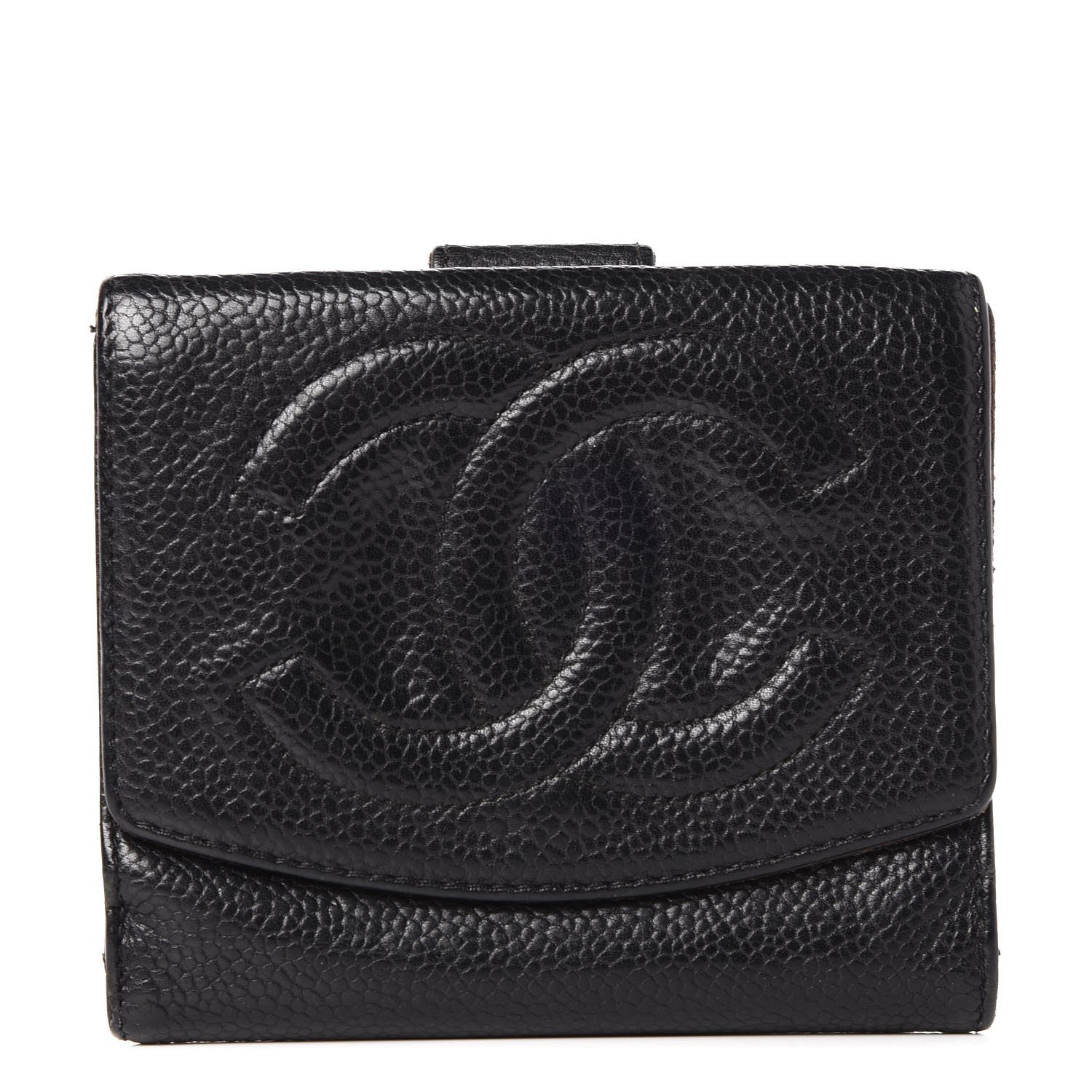 Chanel Caviar Timeless CC Compact French Wallet Black 1 of 10