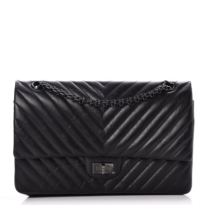 Chanel Aged Calfskin Chevron 2.55 Reissue 226 So Black 1 of 8