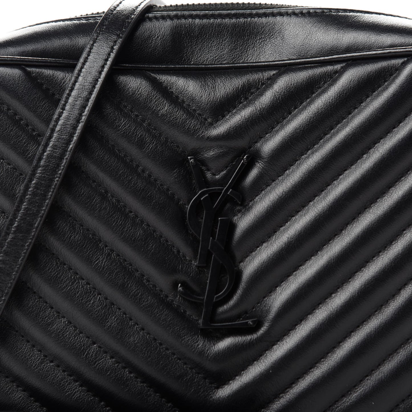 Calfskin Matelasse Monogram Lou Camera Bag Black