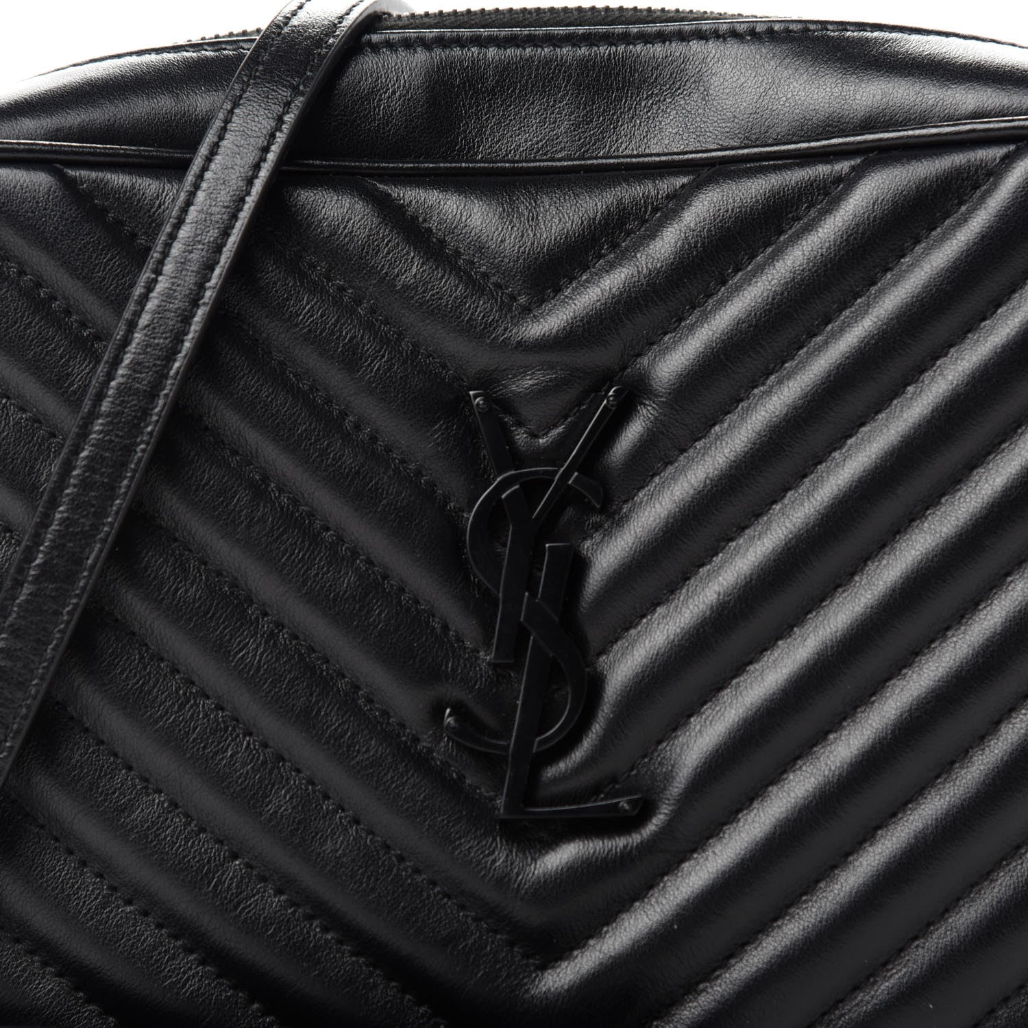 Saint Laurent Calfskin Matelasse Monogram Lou Camera Bag Black 12 of 12