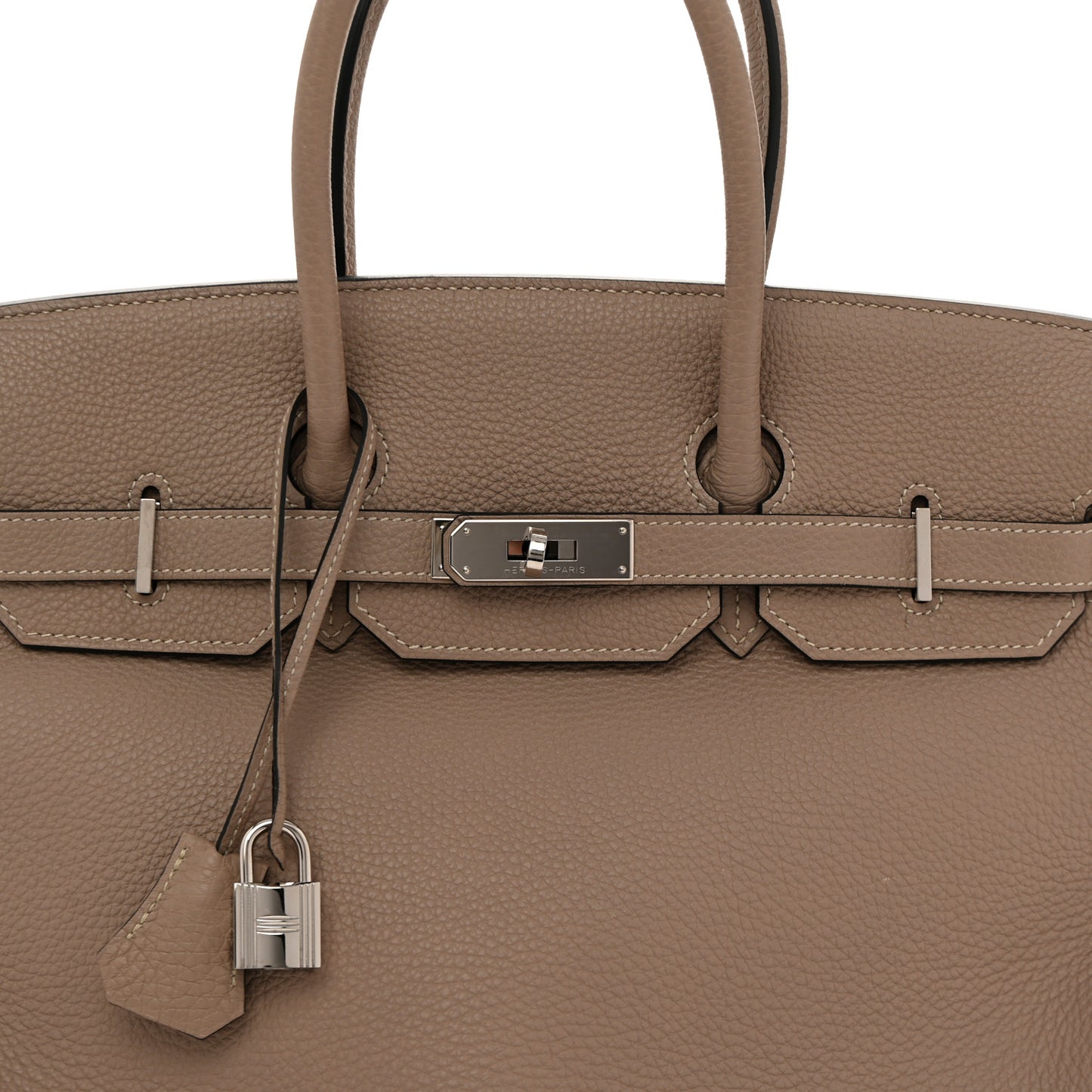 Togo Horseshoe Birkin 35 Gris Tourterelle Etoupe
