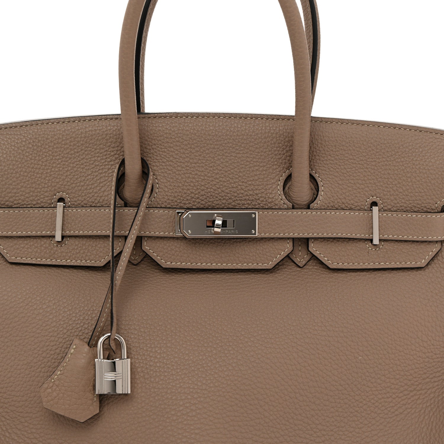 Hermes Togo Horseshoe Birkin 35 Gris Tourterelle Etoupe 8 of 12