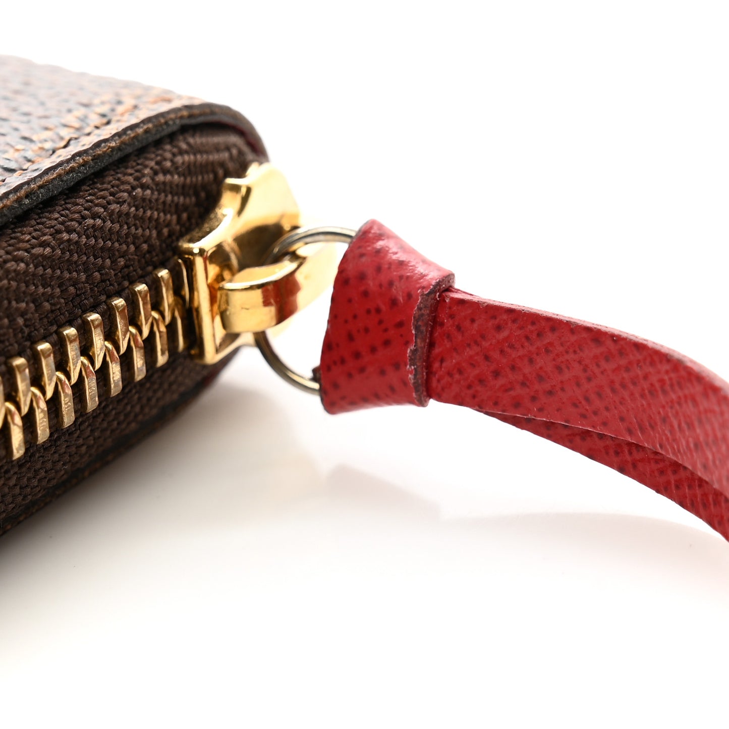 Damier Ebene Clemence Wallet Cherry