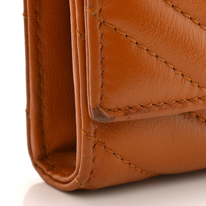 Gucci Calfskin Matelasse GG Marmont Continental Wallet Cognac 8 of 9