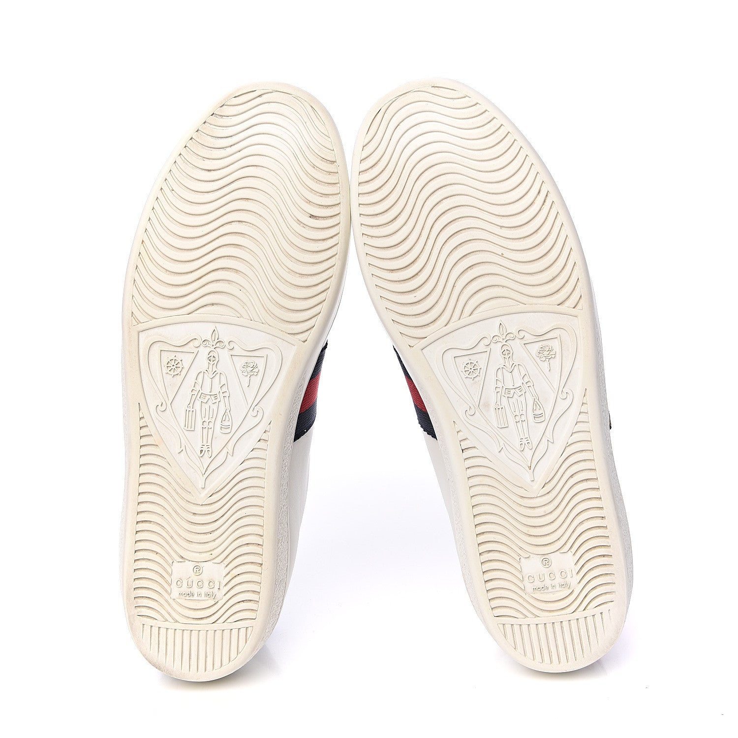 Gucci Calfskin Web Bosco Embroidered Ace Sneakers 38.5 White Green 9 of 18