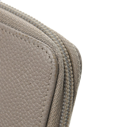 Chanel Caviar Large Timeless CC Gusset Zip Around Wallet Light Gray 13 of 14