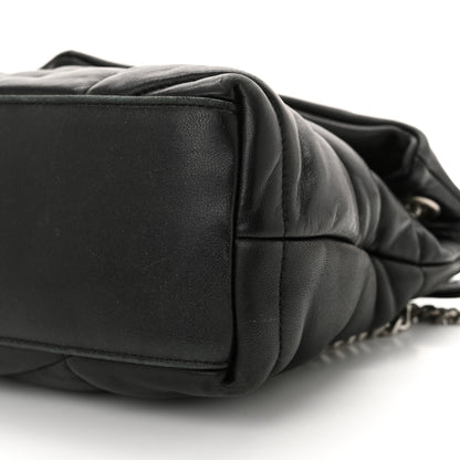 Saint Laurent Lambskin Quilted Small Loulou Puffer Monogram Chain Satchel Black 10 of 15
