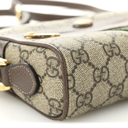 Gucci GG Supreme Monogram Web Mini Ophidia Shoulder Bag Brown 9 of 11