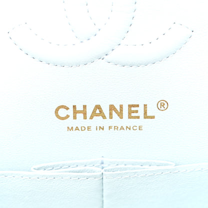 Chanel Caviar Quilted Small Double Flap Light Blue 6 of 11