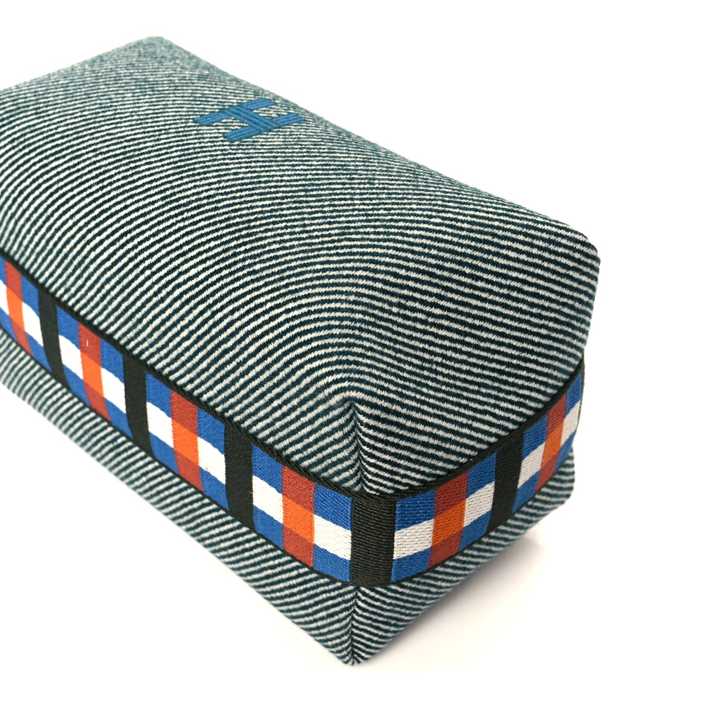 Wool Small Bride-A-Brac H Natte Pouch Bleu
