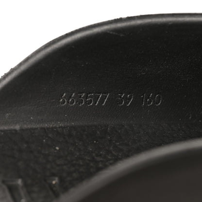 Gucci Rubber GG Monogram Perforated Elea Platform 55mm Lug Sole Sandals 39 Black 6 of 10