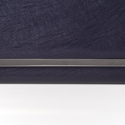 Jimmy Choo Metallic Spazzolato Etched Maia Clutch Navy 7 of 7