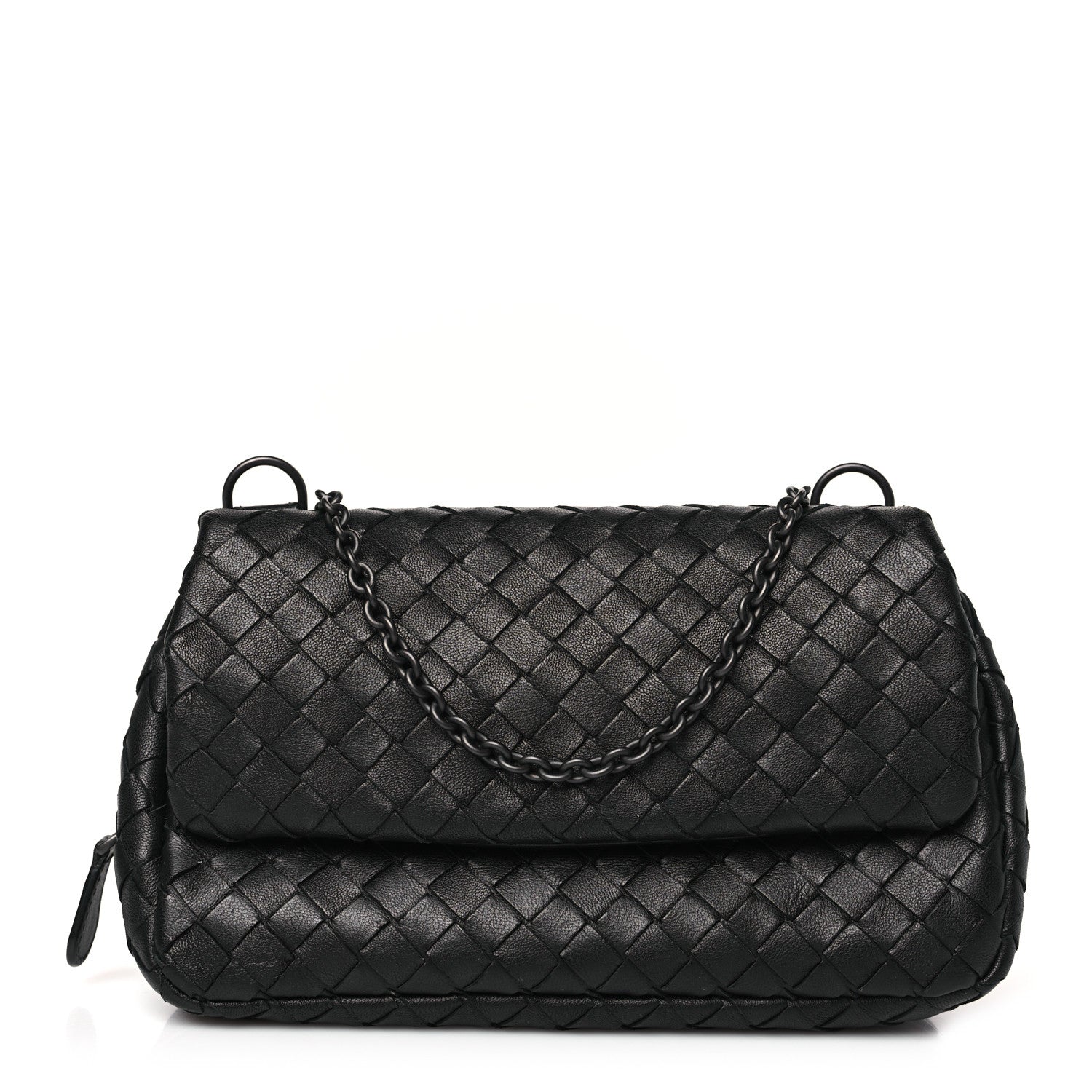 Bottega Veneta Nappa Intrecciato Small Messenger Bag Light Grey 1 of 10