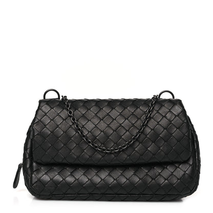 Bottega Veneta Nappa Intrecciato Small Messenger Bag Light Grey 1 of 10
