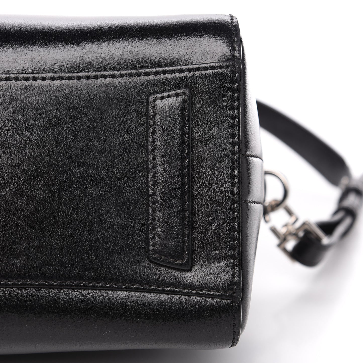 Shiny Lord Calfskin Mini Antigona Black