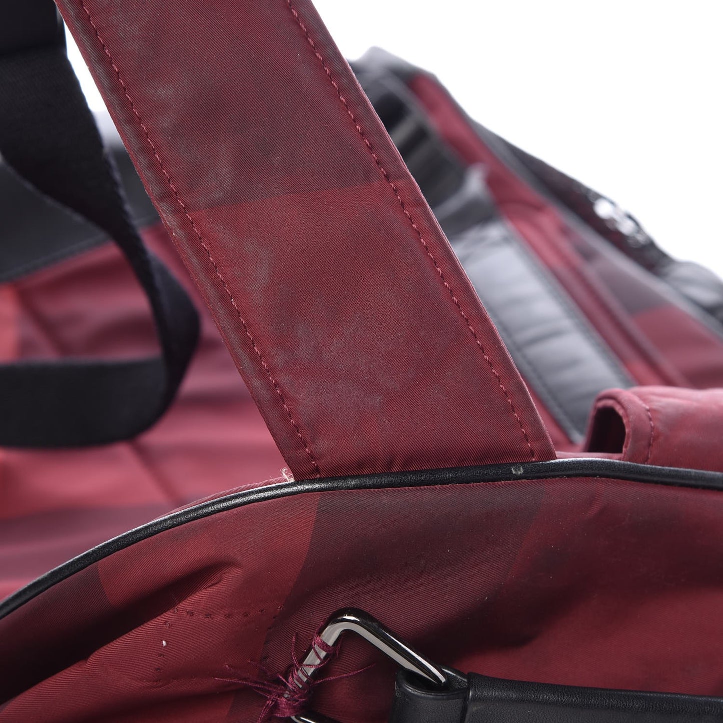 Nylon Supernova Check Backpack Red
