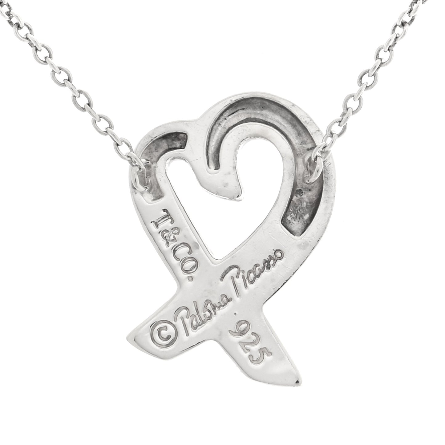 Sterling Silver Paloma Picasso Loving Heart Pendant Necklace