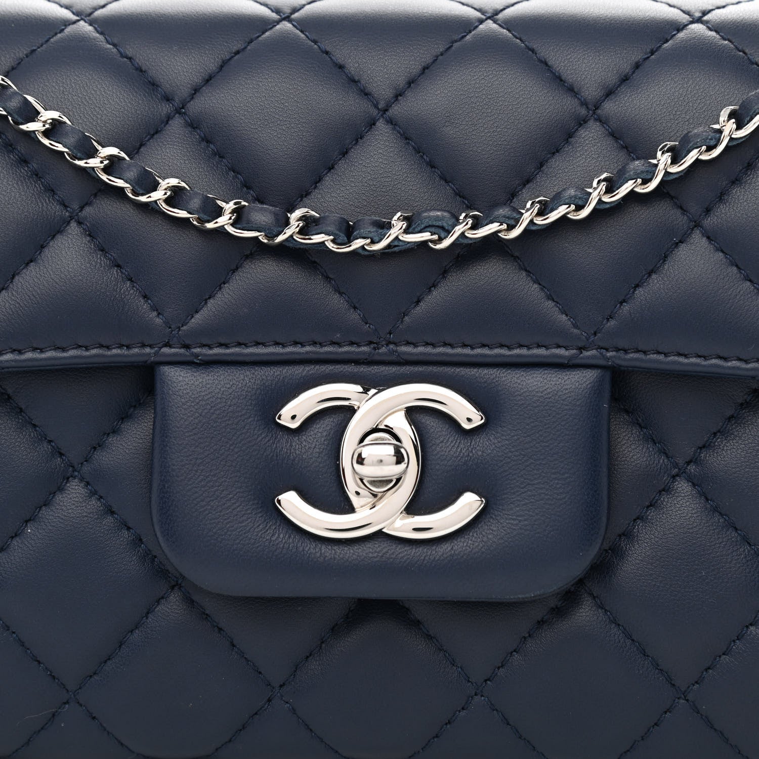 Chanel Lambskin Quilted By 4 Flap Crossbody Navy 8 of 10