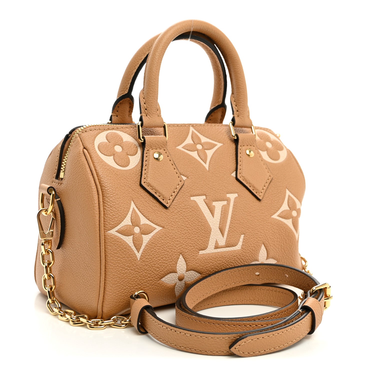 Louis Vuitton Empreinte Monogram Giant Speedy Bandouliere 20 Arizona Creme 2 of 8