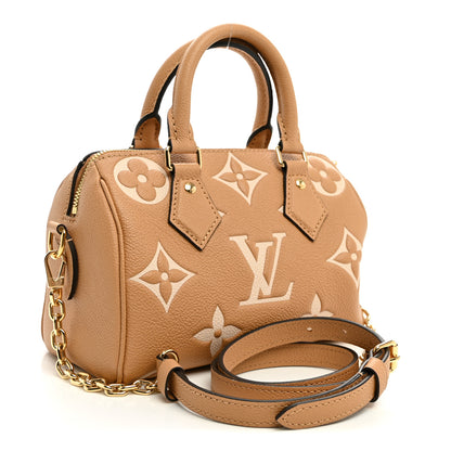 Louis Vuitton Empreinte Monogram Giant Speedy Bandouliere 20 Arizona Creme 2 of 8