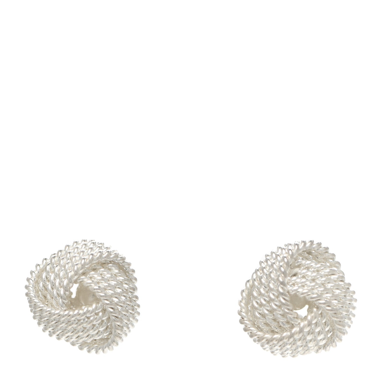Tiffany Sterling Silver Twist Knot Earrings 1 of 4