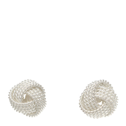 Tiffany Sterling Silver Twist Knot Earrings 1 of 4