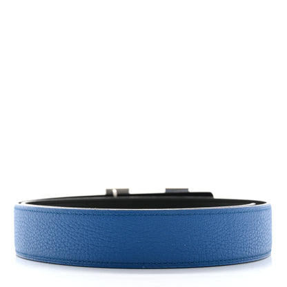 Hermes Togo Swift 32mm H Belt 80 32 Bleu Zanzibar Black 3 of 8