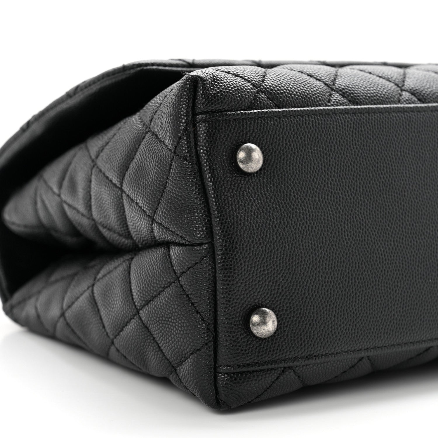 Chanel Caviar Lizard Quilted Small Coco Handle Flap Black 4 of 8