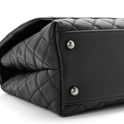 Chanel Caviar Lizard Quilted Small Coco Handle Flap Black 4 of 8