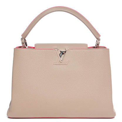 Louis Vuitton Taurillon Capucines MM Galet Litchi 1 of 8