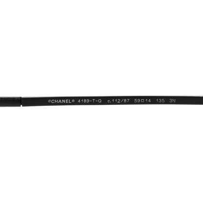 Chanel Aviator CC Sunglasses 4189-T-Q Black 6 of 7