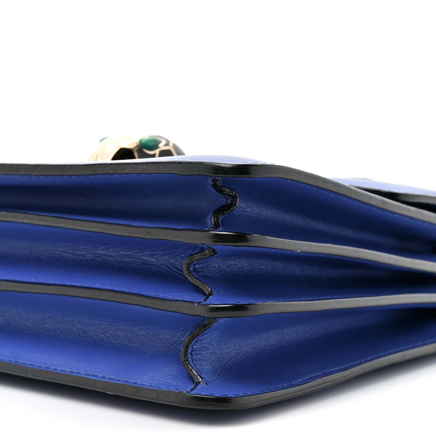 Bulgari Calfskin Serpenti Forever Top Handle Blue 10 of 17