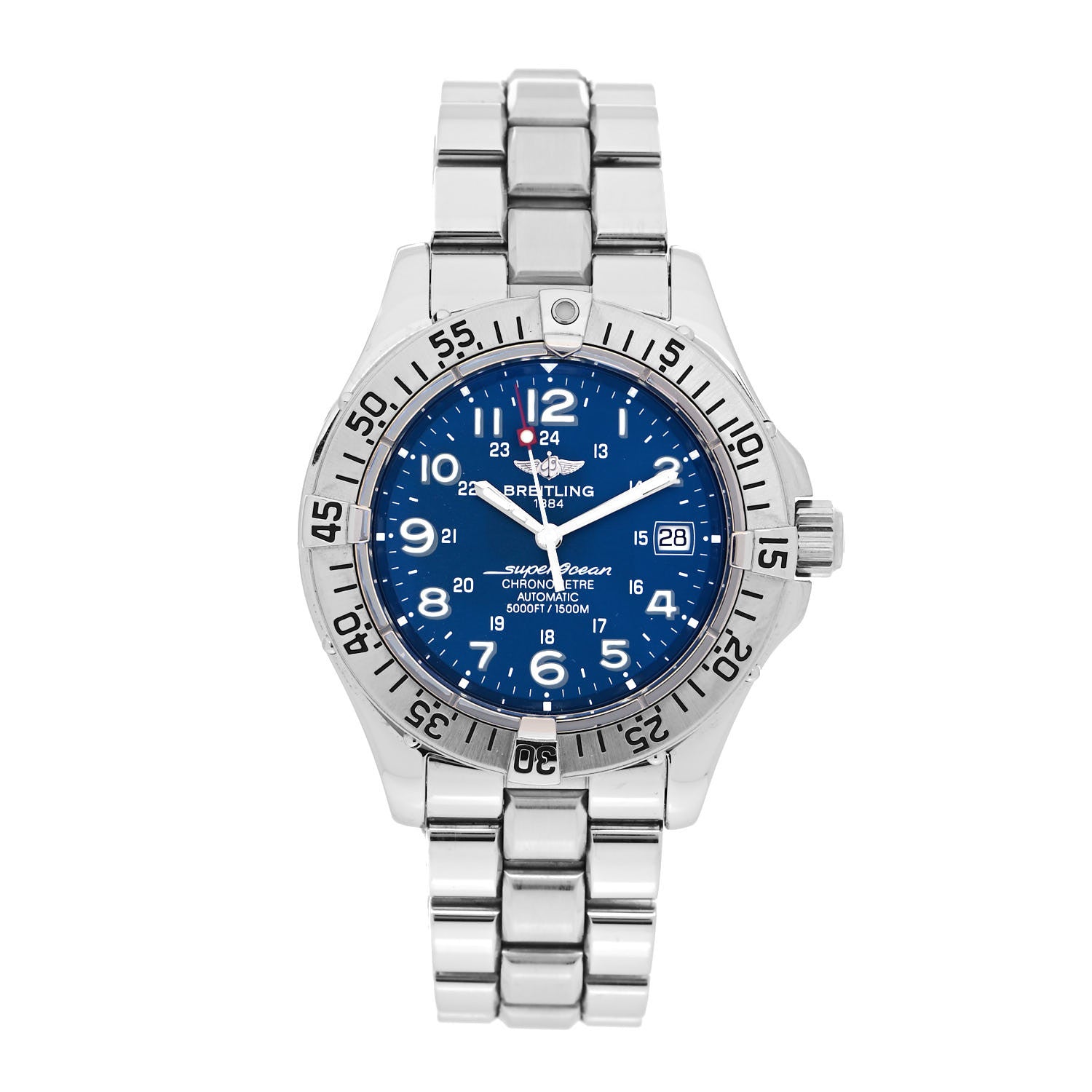Breitling Stainless Steel 42mm Chronometre Super Ocean Automatic Watch Blue A17360 1 of 4