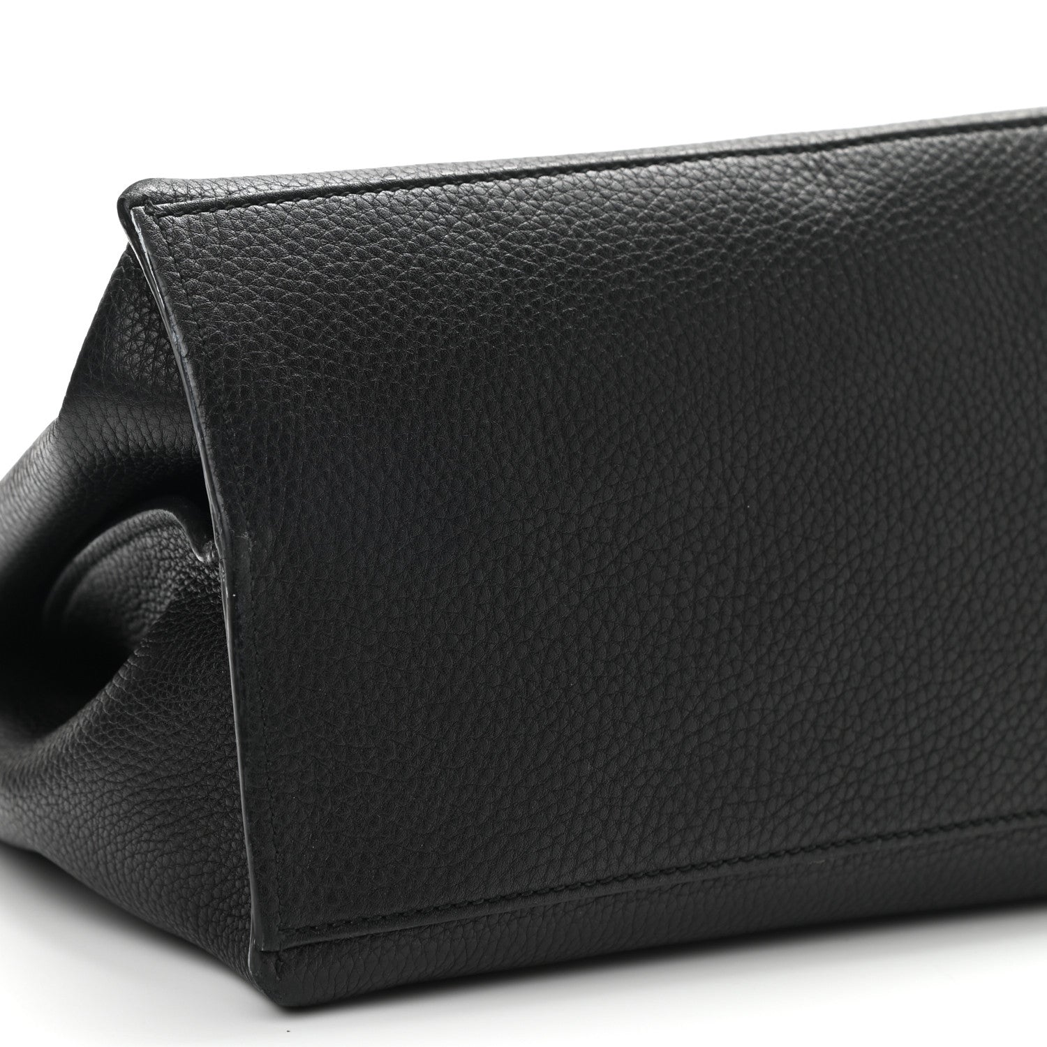 Gucci Pebbled Calfskin Large Bamboo Daily Top Handle Bag Black 9 of 17
