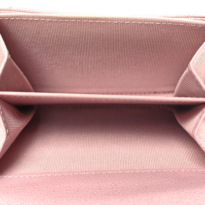 Chanel Caviar Quilted Studded CC Flap Card Holder Light Pink 5 of 10