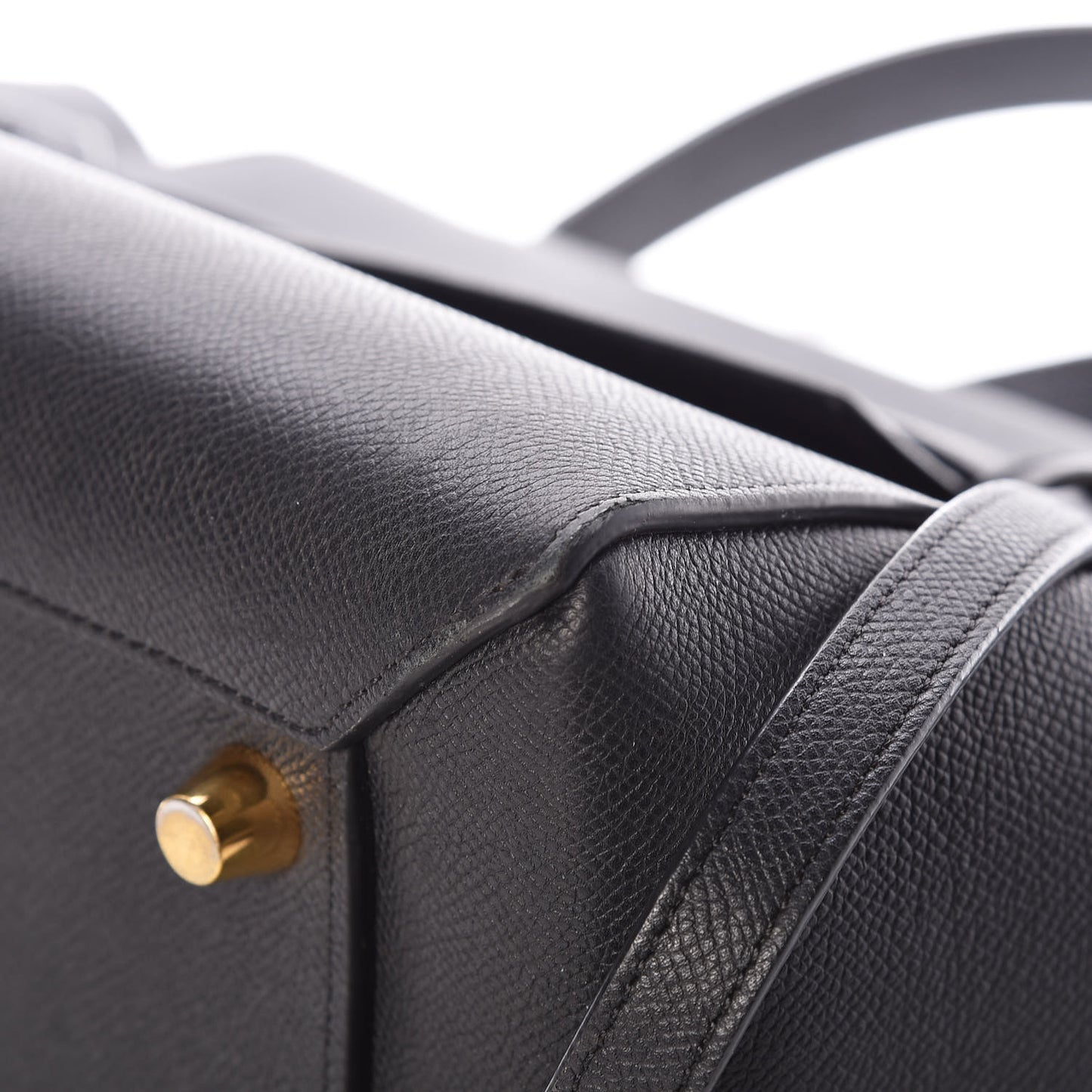 Grained Calfskin Mini Belt Bag Black