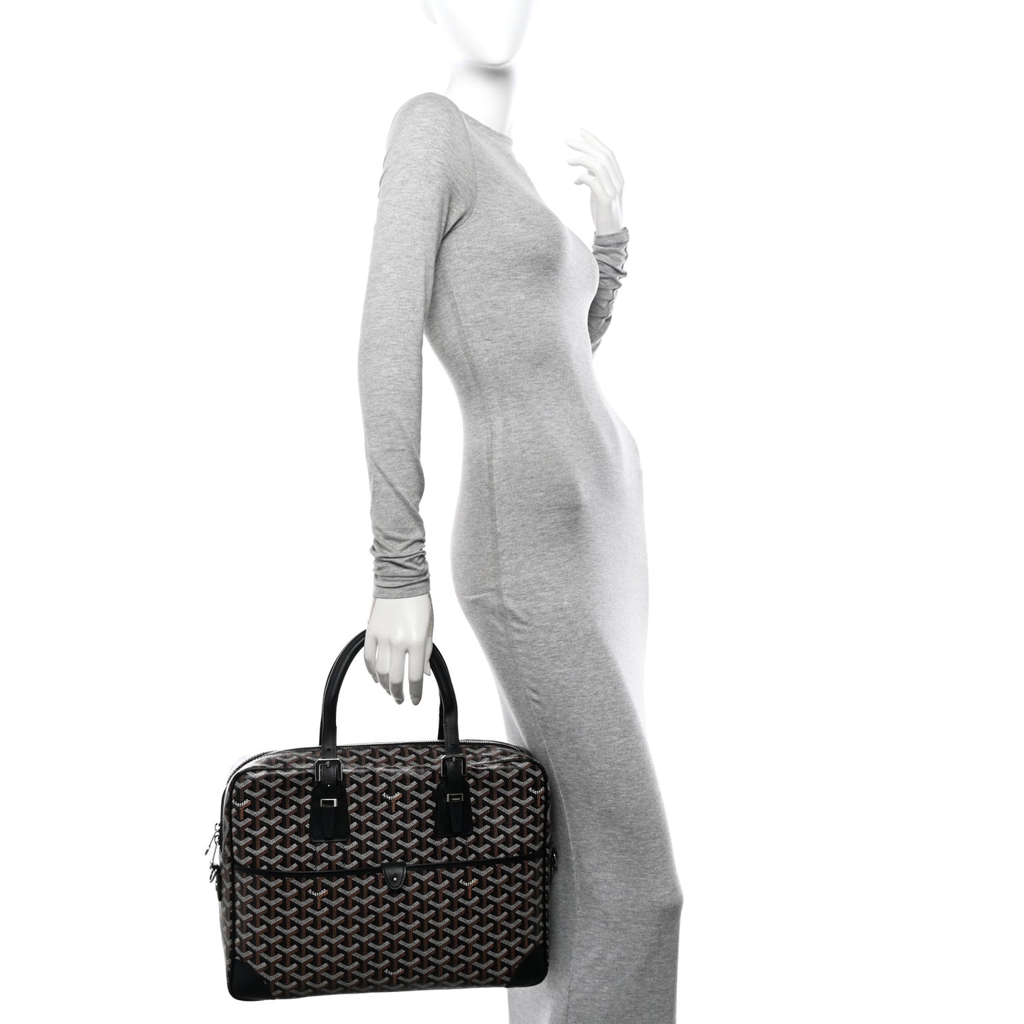 Goyardine Ambassade MM Briefcase Black