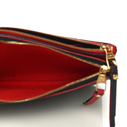 Louis Vuitton Empreinte Double Zip Pochette Marine Rouge 14 of 16