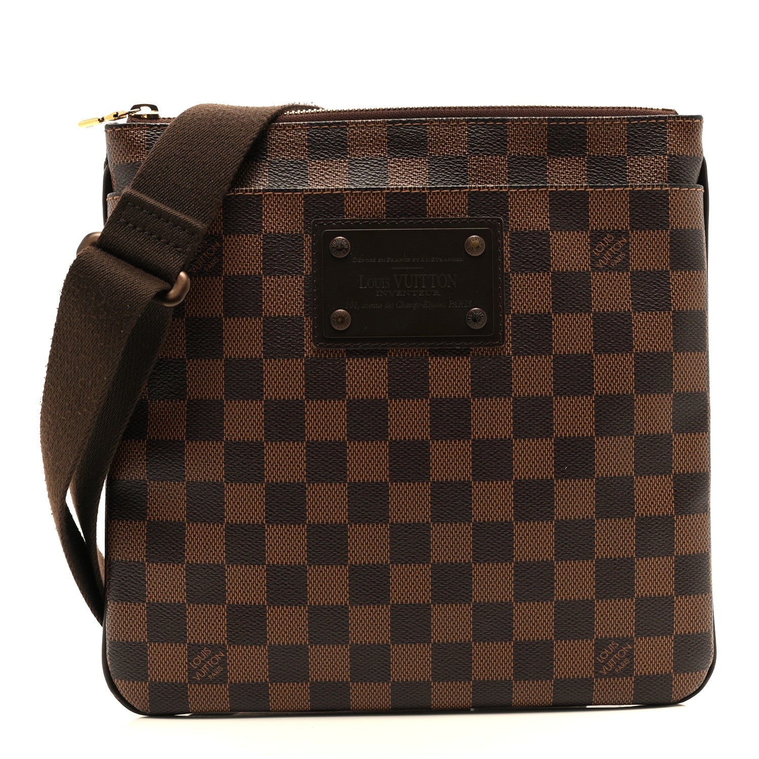 Louis Vuitton Damier Ebene Brooklyn Flat Pochette 1 of 10